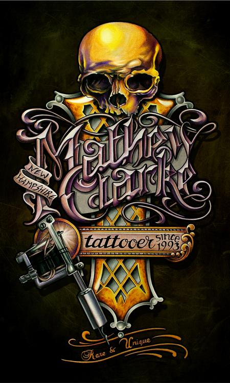 Art Galleries - Mathew Clarke Tattoo convention banner design - 61386